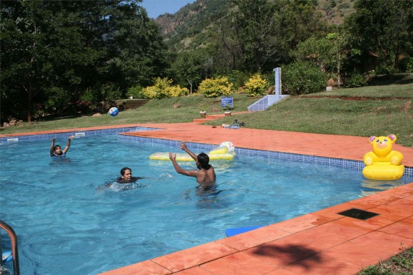 Guests enjoying a dip in our pool!